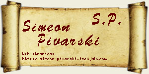 Simeon Pivarski vizit kartica